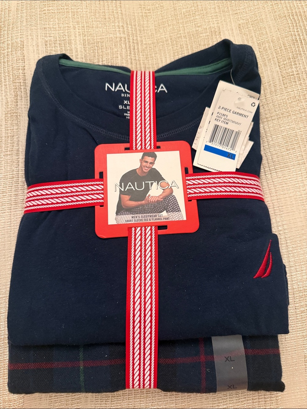 Nautica Navy Two-Piece Pajama set
